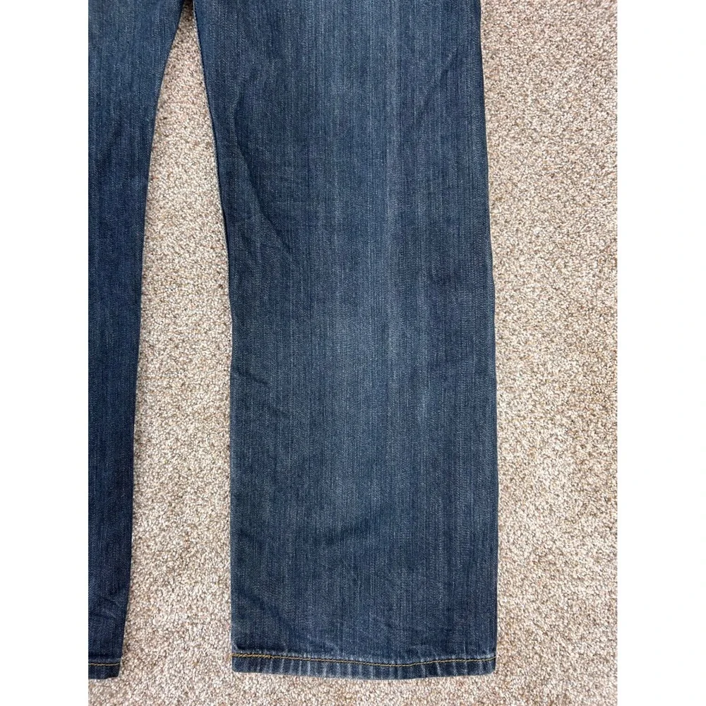 Levis 501 Original Fit Jeans Mens 34x30 Dark Wash Blue Straight Leg Button Fly
